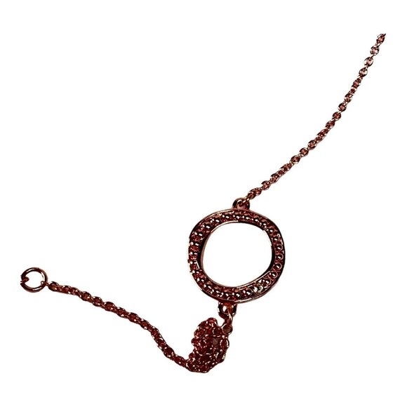 Adore Signature Organic Circle Bracelet w/ Swarovski Crystal NWOT Mint Rose Gold - Picture 2 of 10